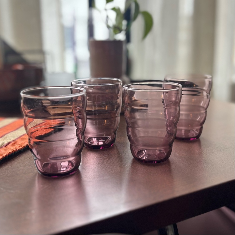 Rare Vintage IKEA Skoja Beehive Drinking Glasses Set of 4